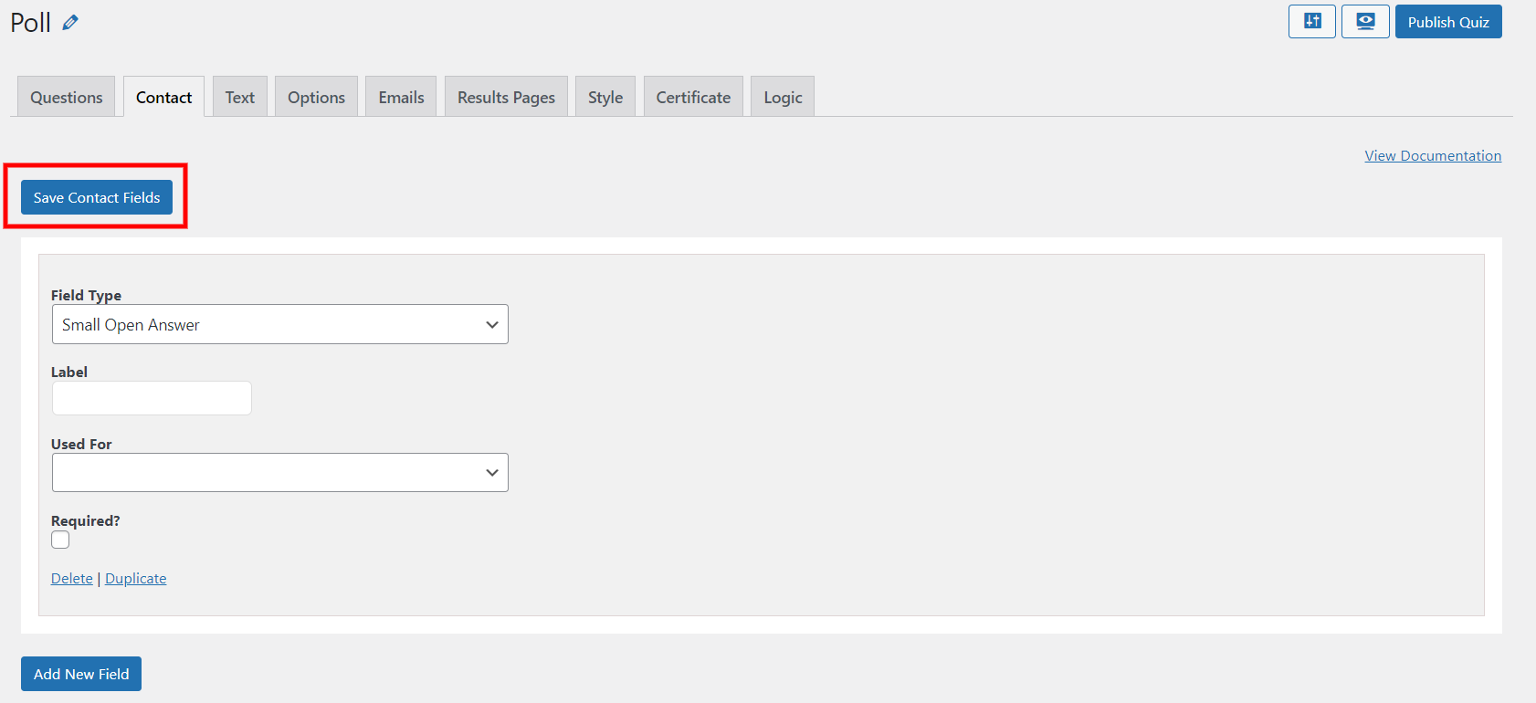Best WordPress Poll Plugin - Create contact form