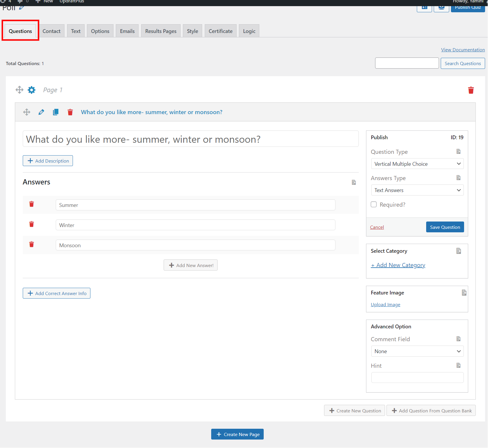 Best WordPress Poll Plugin- Add questions
