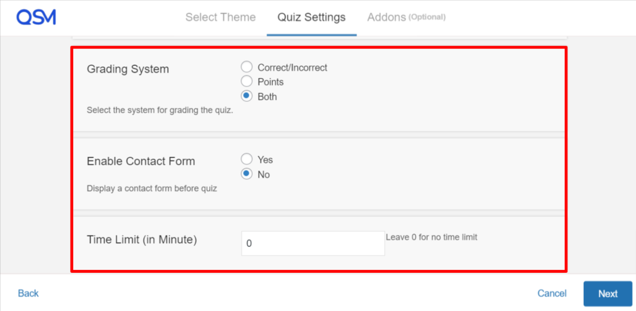 Grading System - Quiz and Survey Master