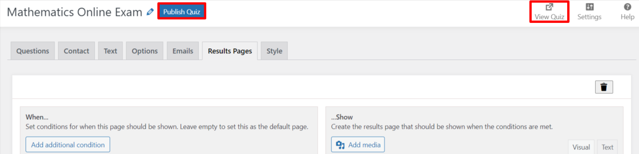 Publish your Online Exam - How to Create an Online Exam in WordPress