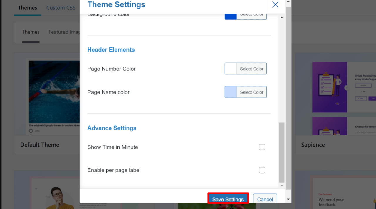 Customize the Theme's General Settings