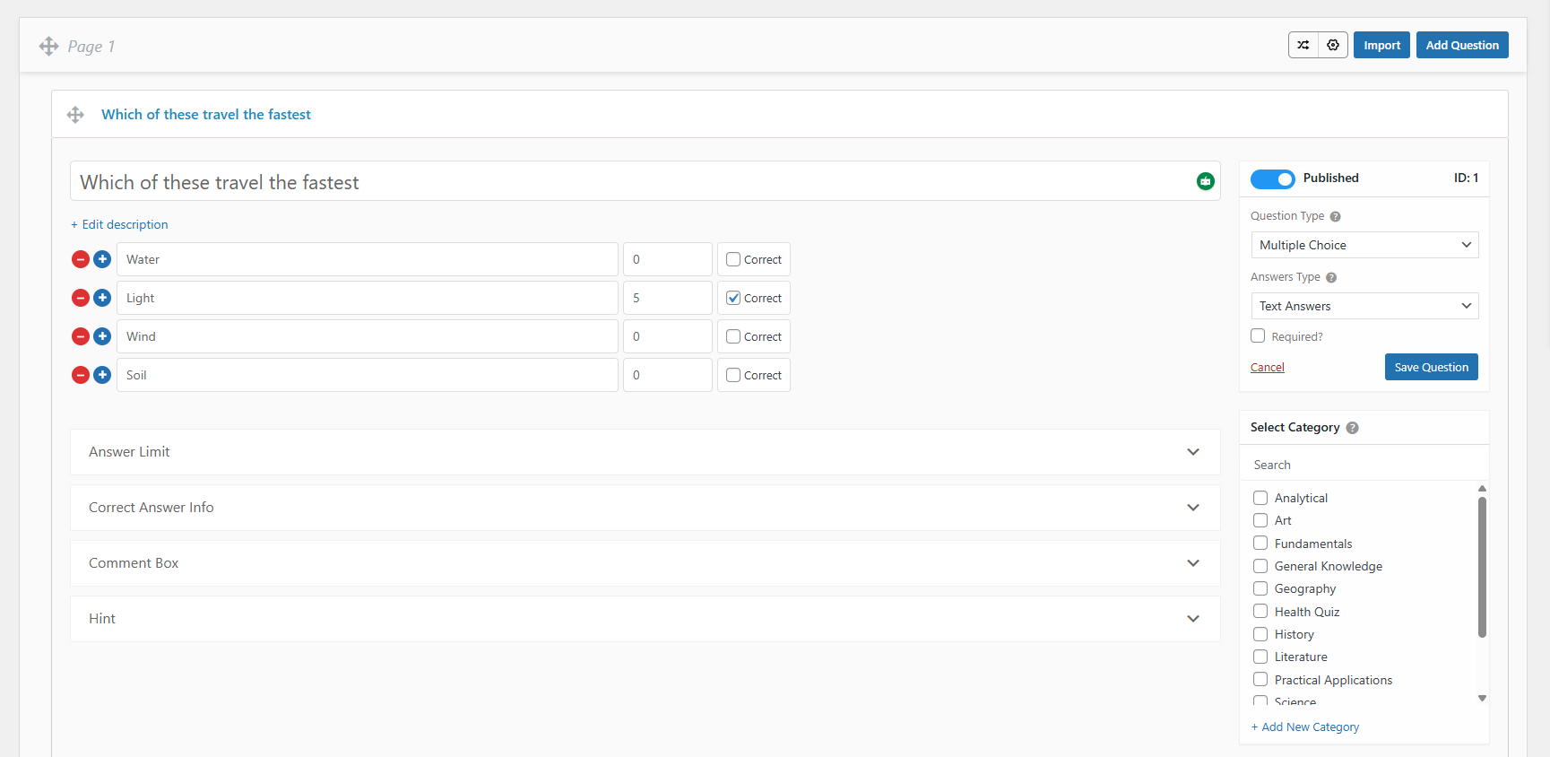 How to Create a Quiz QSM Question tab