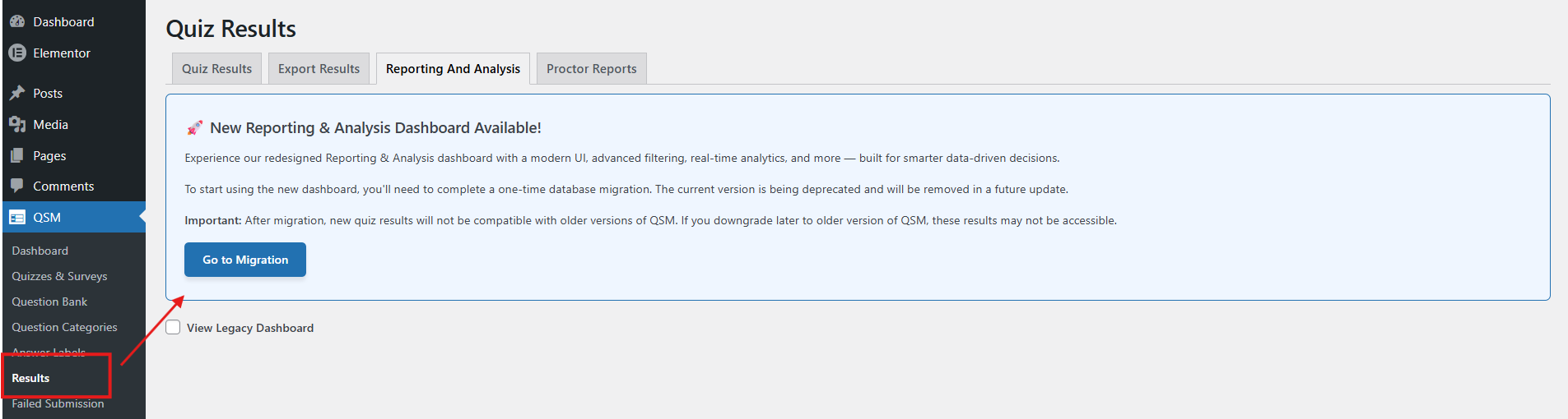 Reporting & Analysis Migrate Your Site