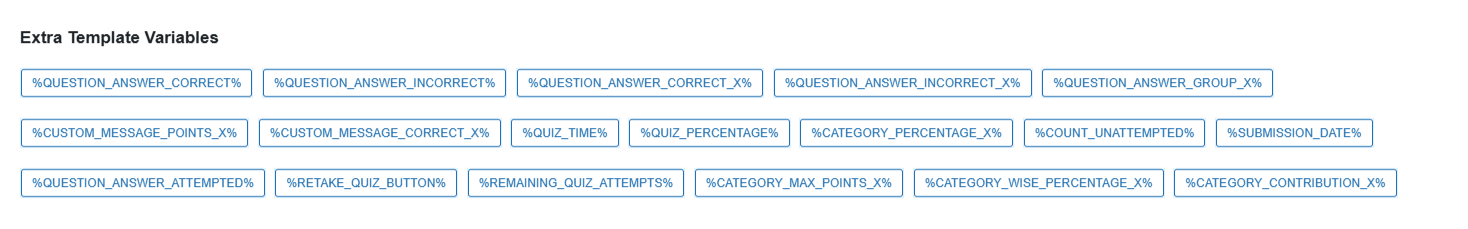 Extra Template Variables Extra Template variables
