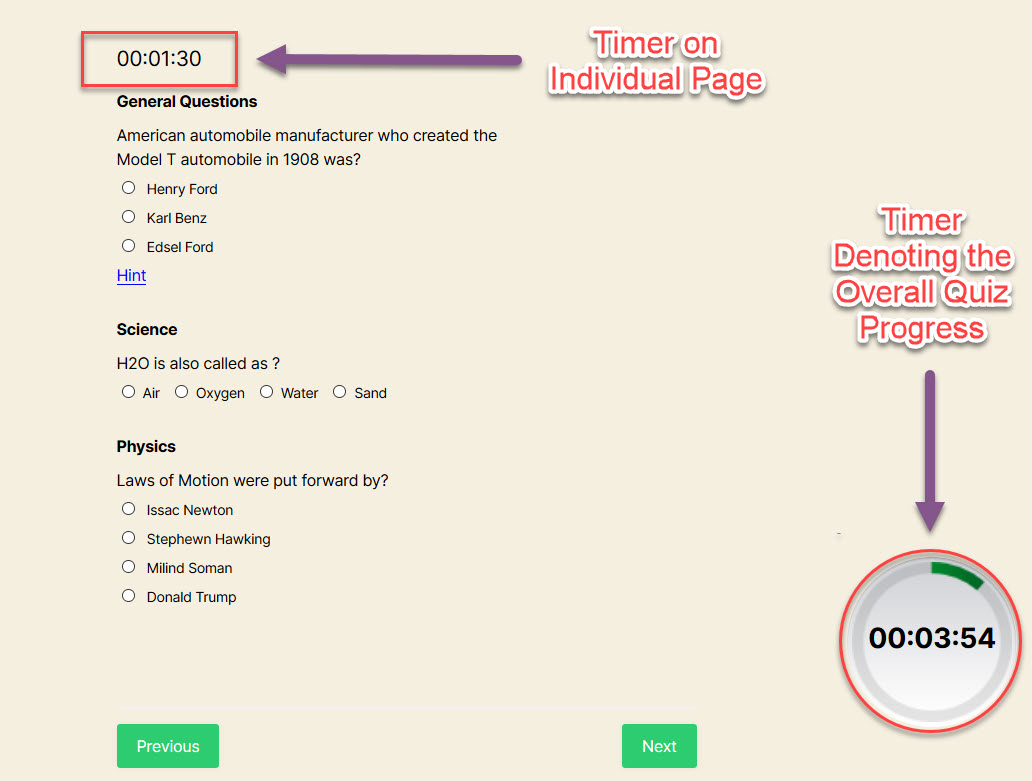How To Set a Timer on Individual Quiz Pages in QSM?