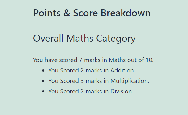 Get Detailed Multidimensional Results Maths Score