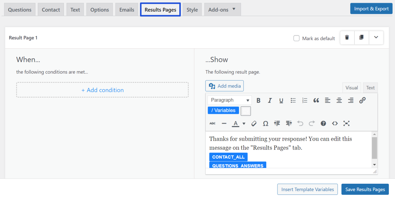 Result Pages - Create Love Language Quiz