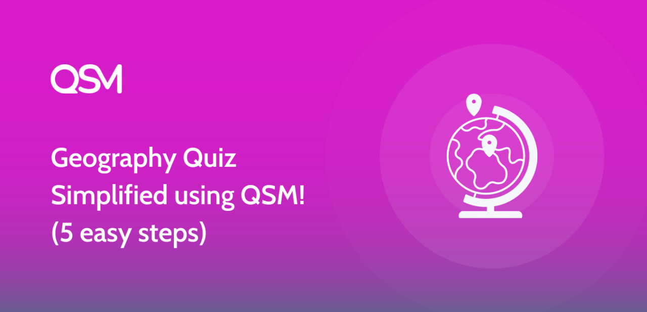 Geography Quiz Simplified using QSM 5 easy steps