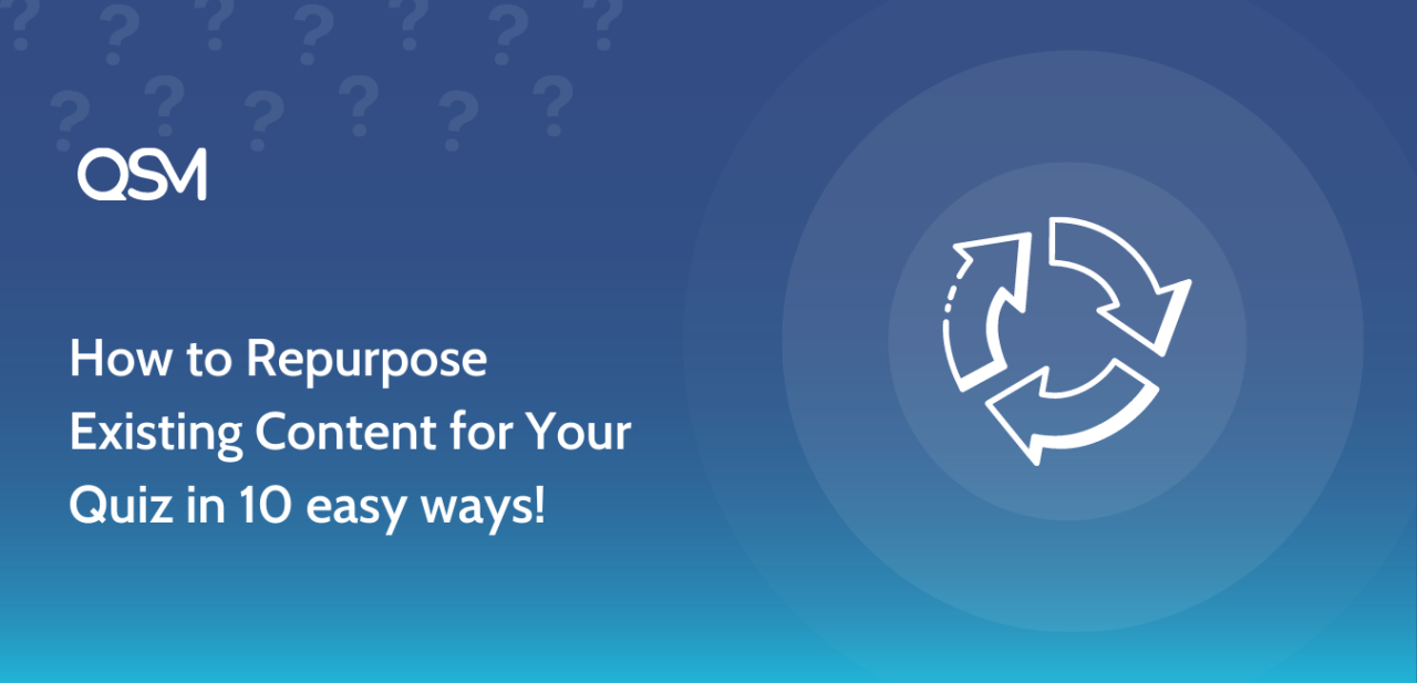 How to Repurpose Existing Content for Your Quiz in 10 easy ways