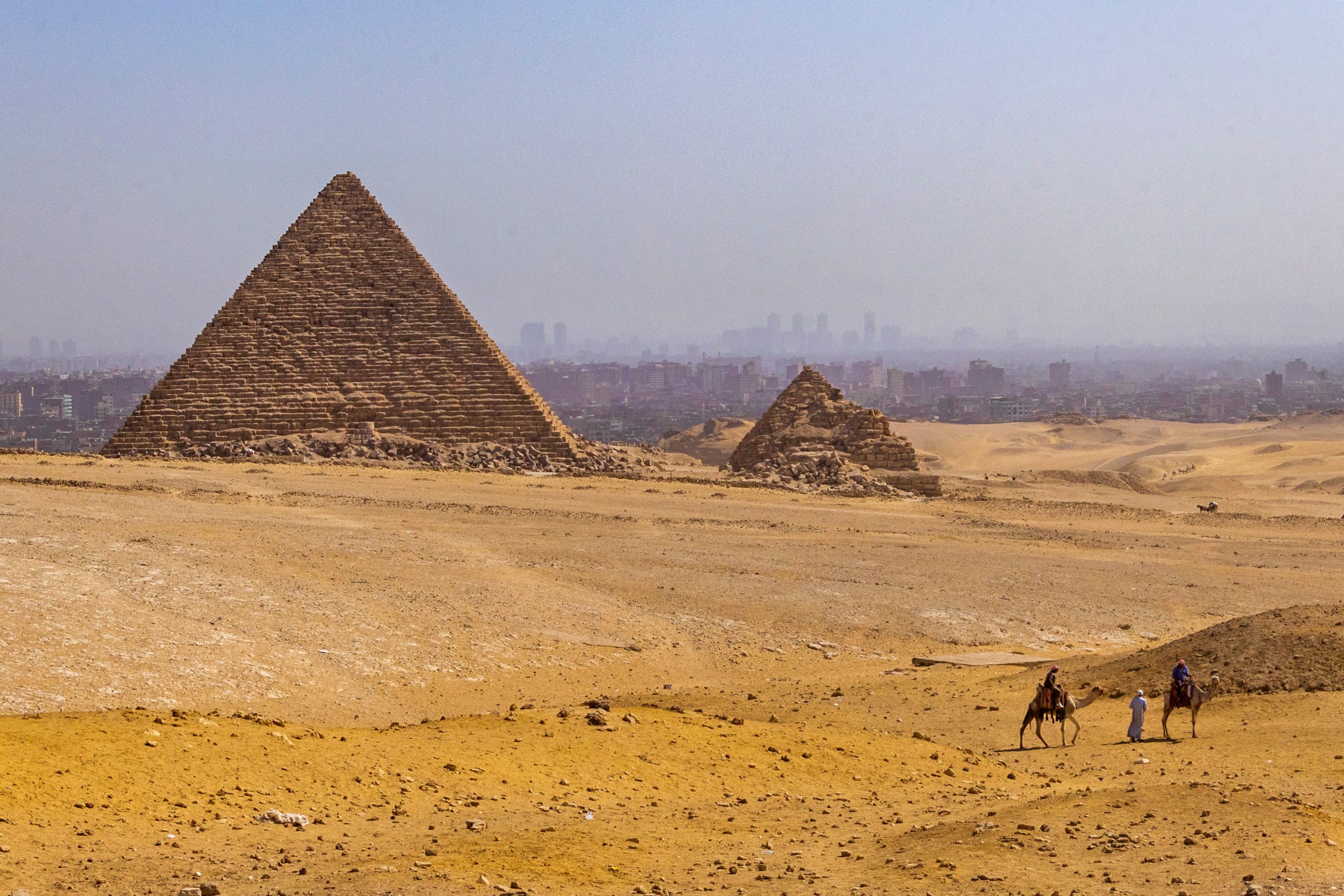free photo of pyramids of giza egypt scaled