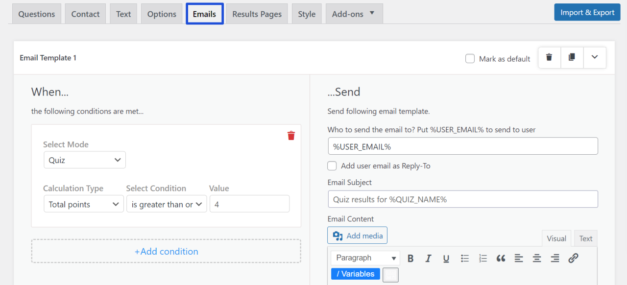 Email - WordPress Leadership Plugin