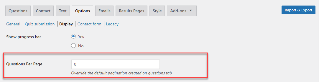 manual pagination on per page timer