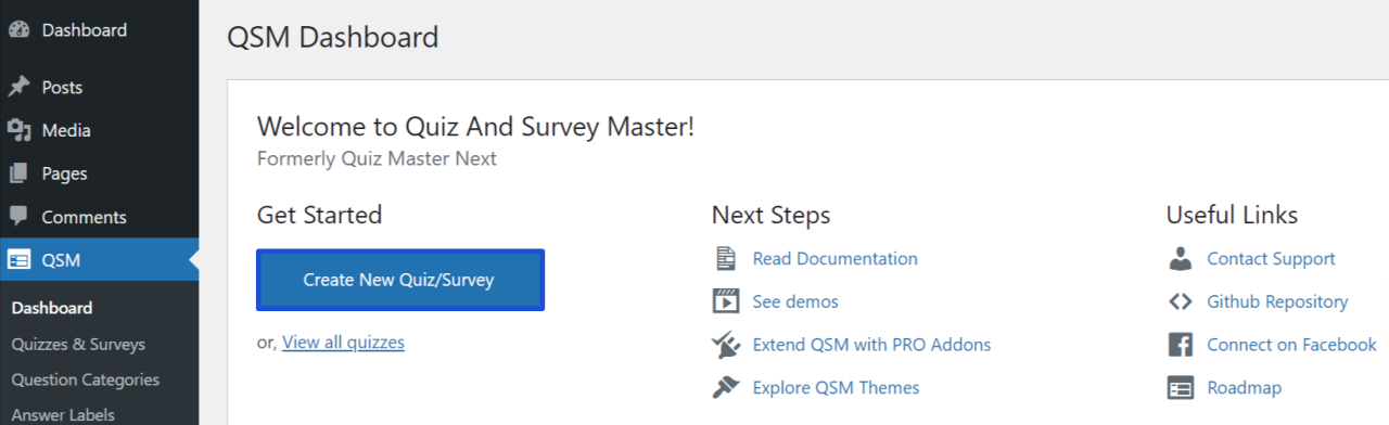 Choose Required Form Template - WordPress Assessment Plugin