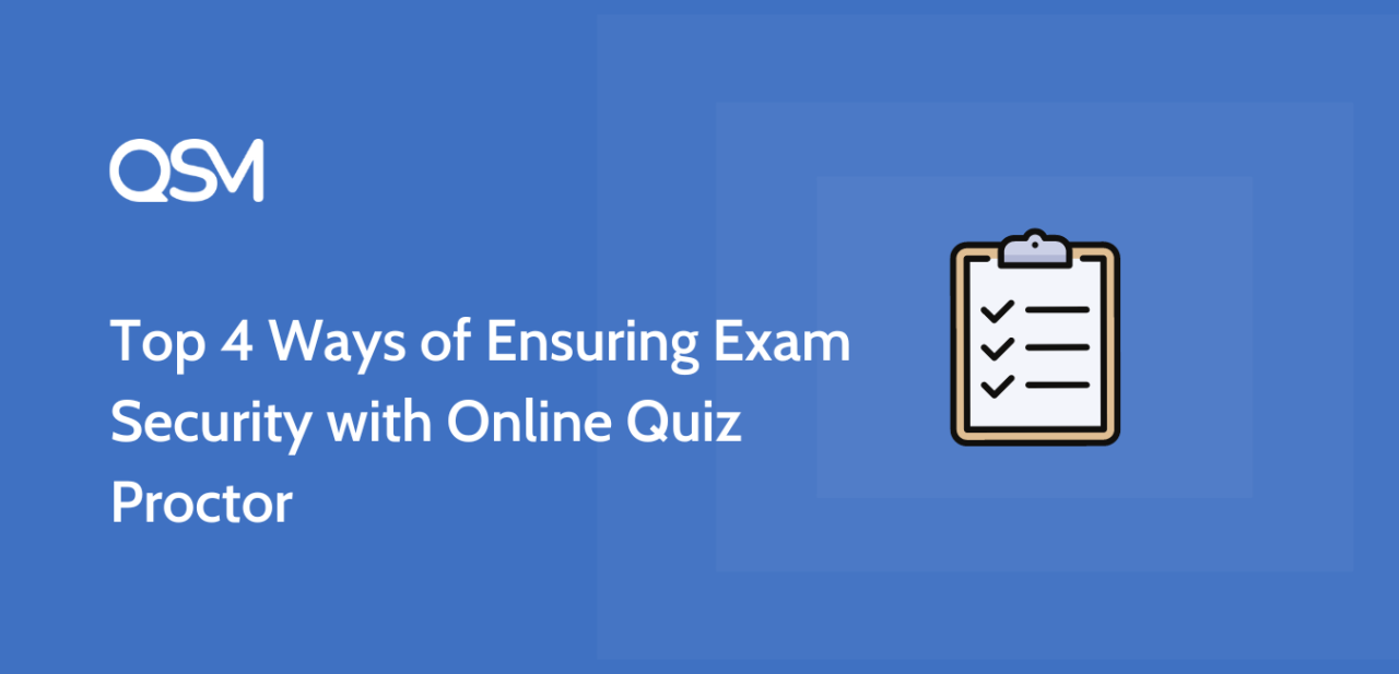Top 4 Ways of Ensuring Exam Security with Online Quiz Proctor