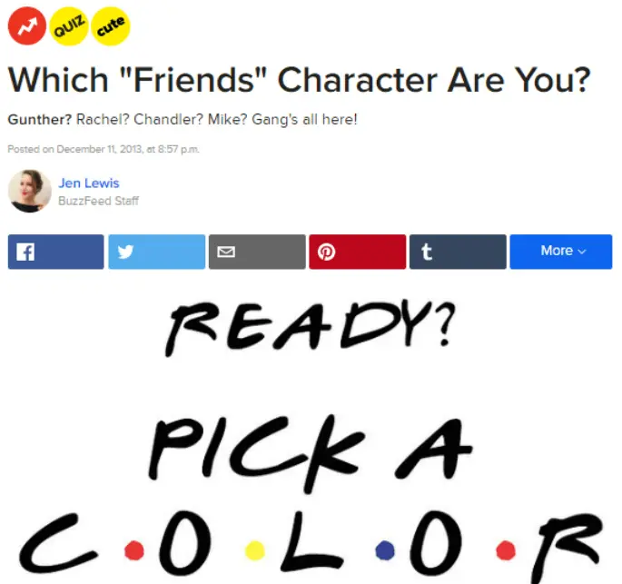 which friend character are you