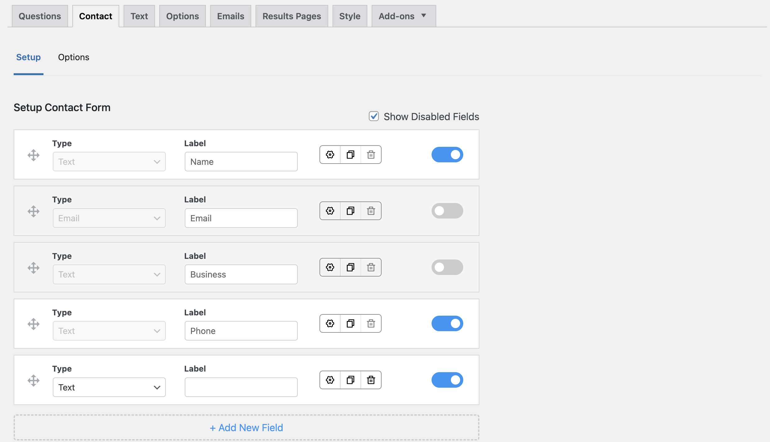 QSM Contact Tab