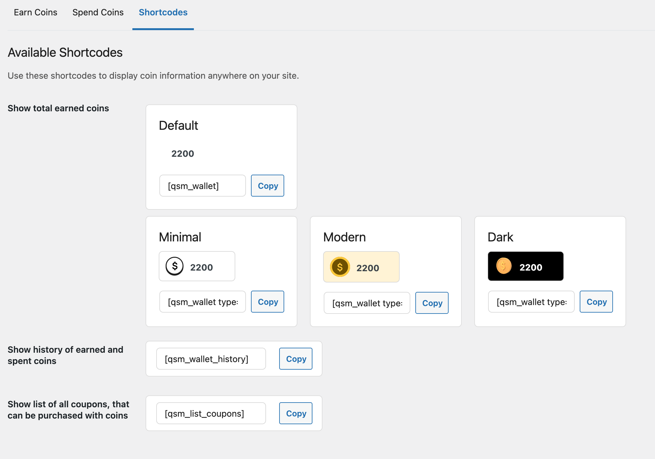 add gamify shortcodes