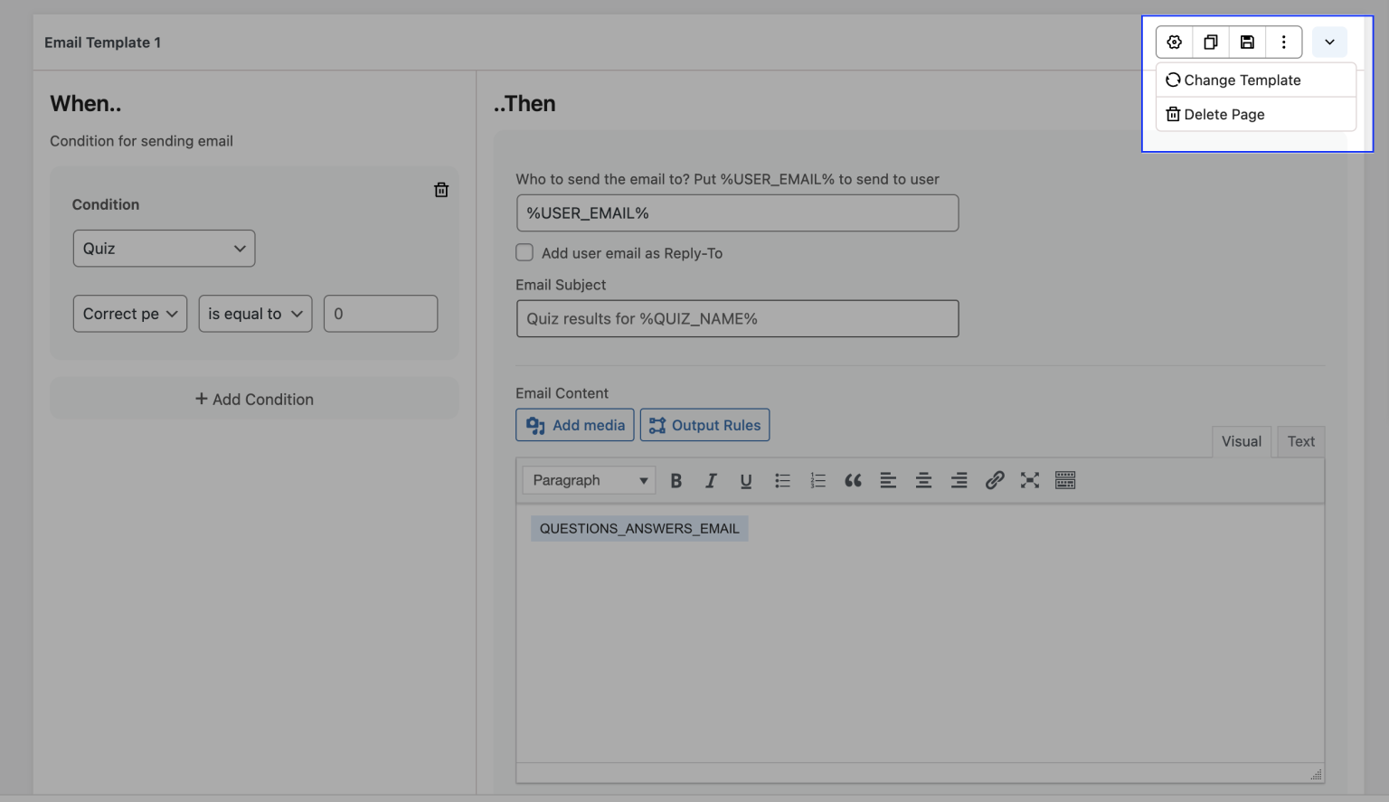 Setting up Template Library - Documentation Quiz And Survey Master