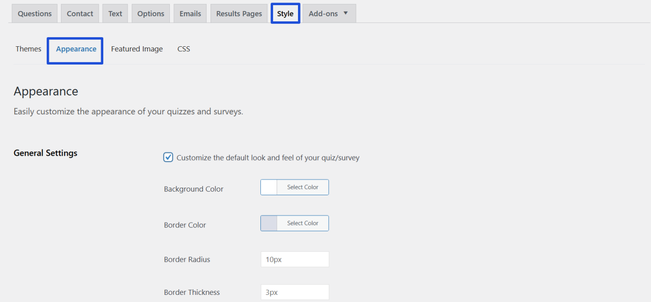 Ultimate Add-on - Customize Quiz Design to Align with Your Brand