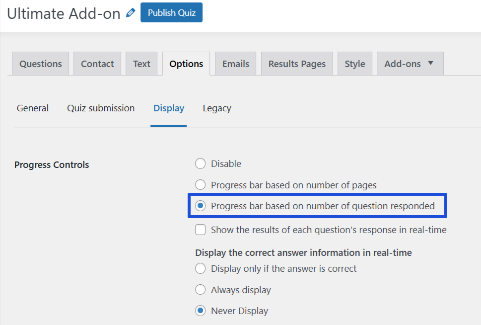 WordPress Quiz - Keep Participants Informed