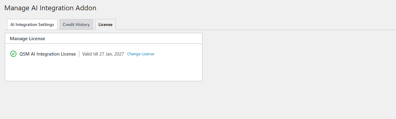 AI Integration add ai integration lincense key