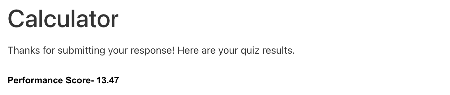performance score calc