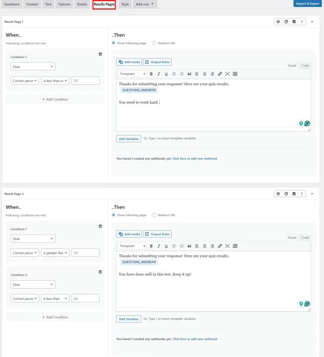 Back to School - Results