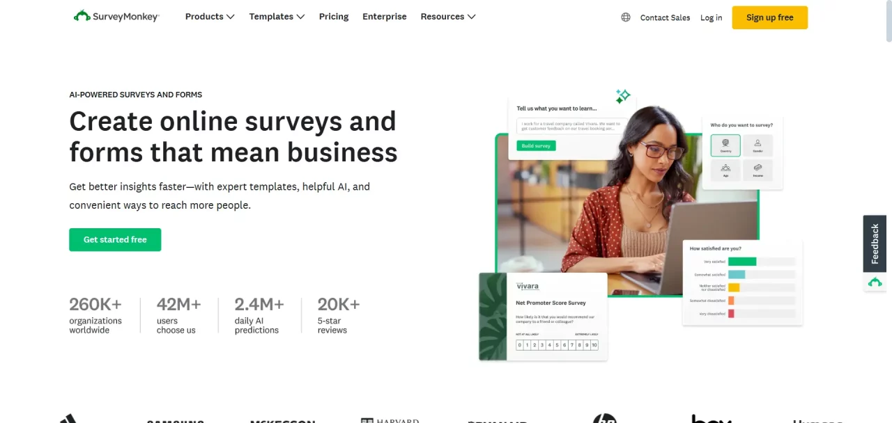User Feedback Collection Tool - Survey Monkey