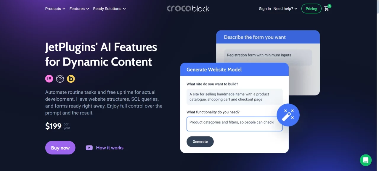 AI Plugins for WordPress - Crocoblocks
