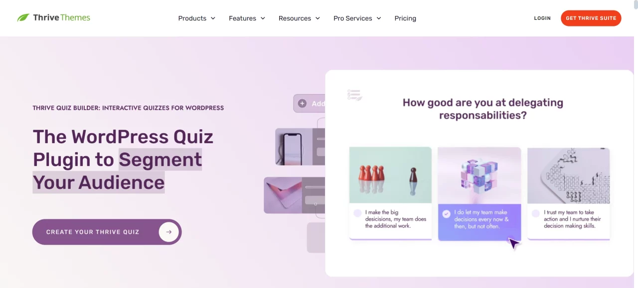 Quiz Funnel Tool - Thrive quiz builder