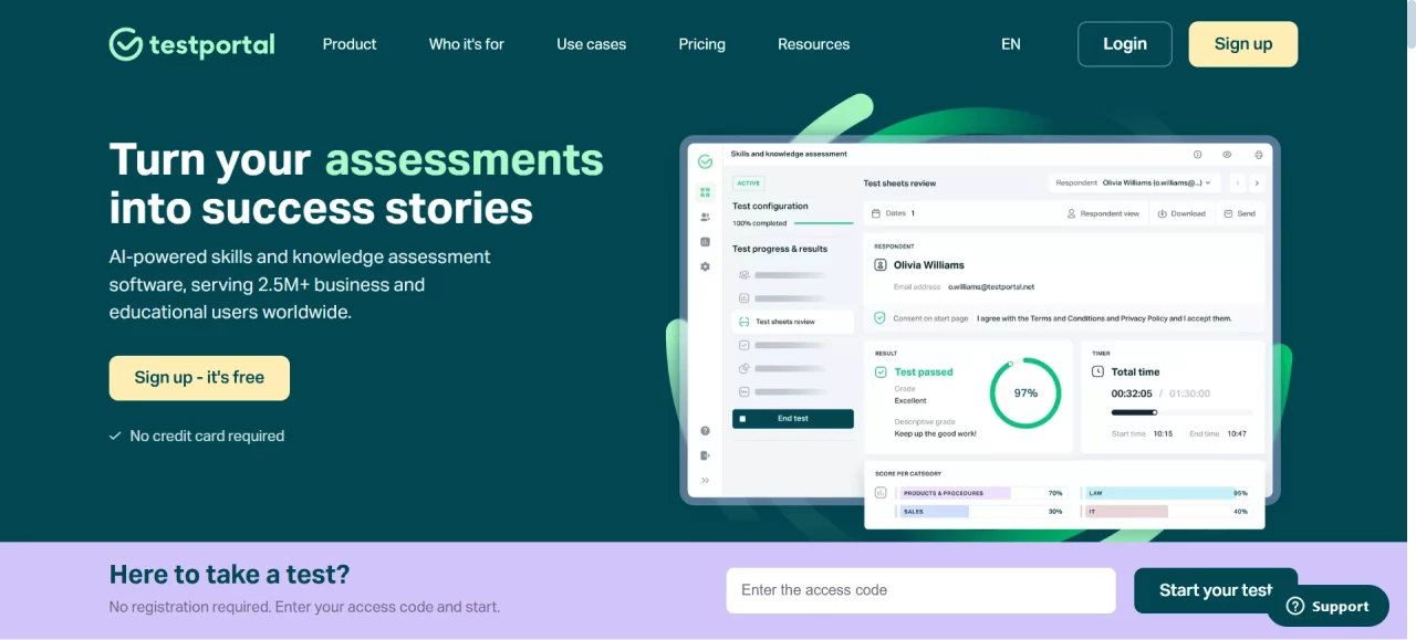 AI Quiz Makers for Teachers - Testportal