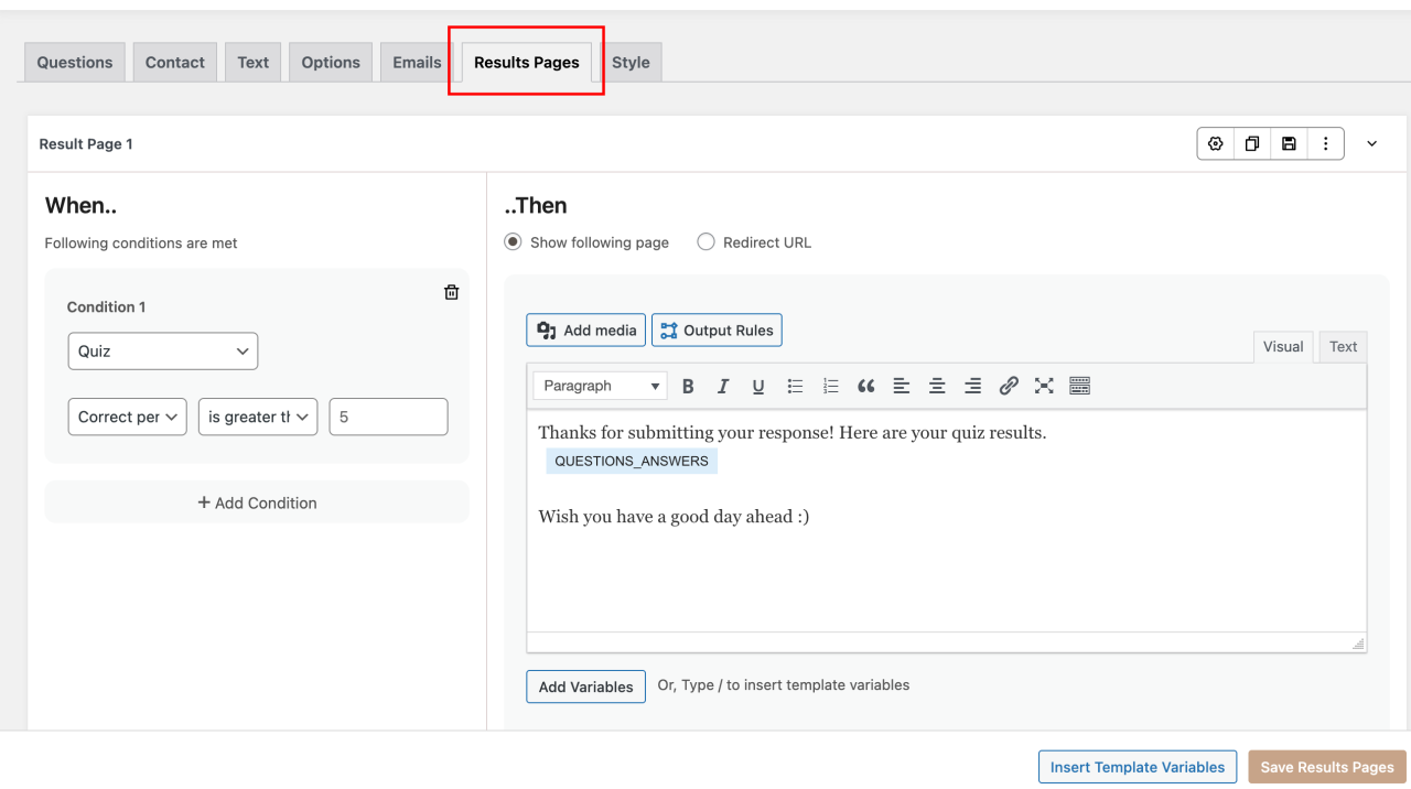 How to Create a Free True or False Quiz in WordPress? (4 Easy Steps) True or False Quiz in WordPress - Results