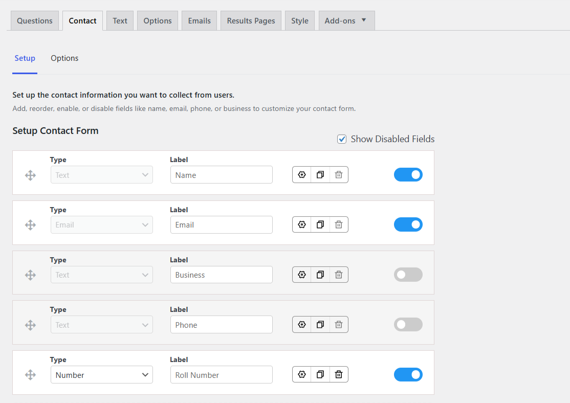 How to Create a Quiz in WordPress: 5 Easy Steps (No Coding) qsm contact tab
