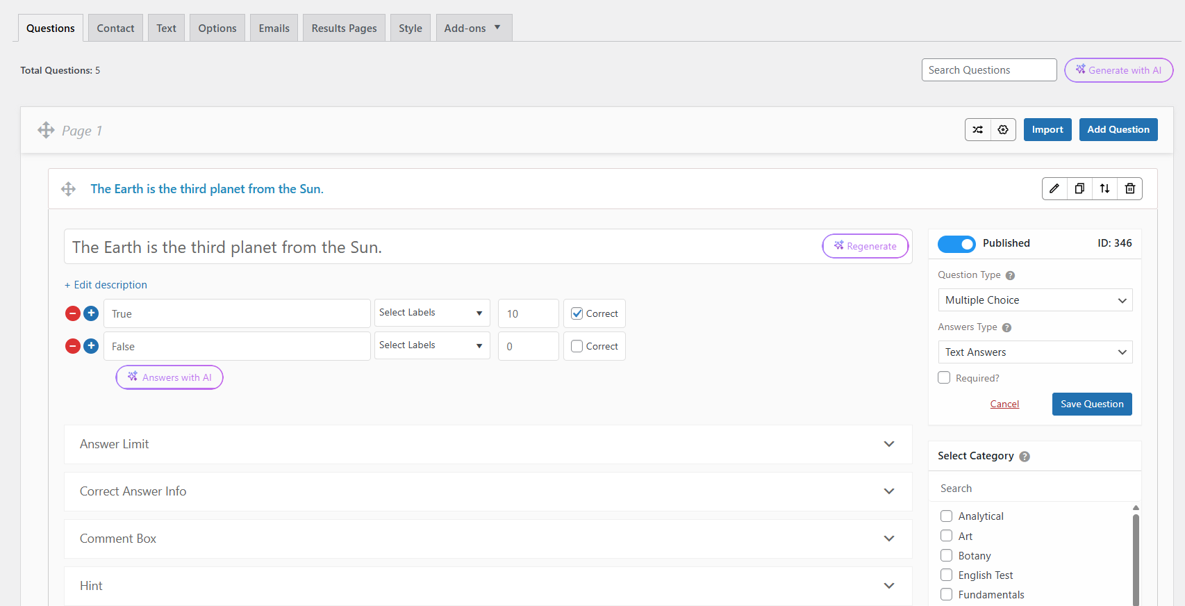 How to Create a Quiz in WordPress: 5 Easy Steps (No Coding) qsm question tab
