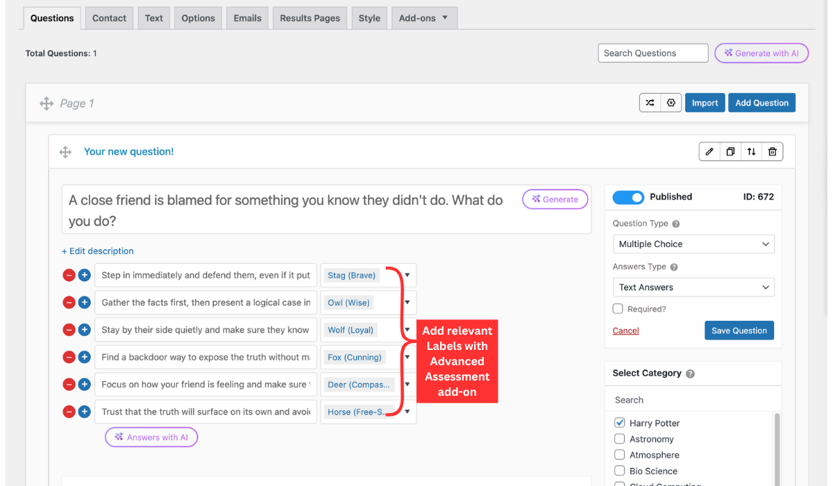 What Is My Patronus? Harry Potter Quiz in 4 Simple Steps Patronus Quiz - Add labels