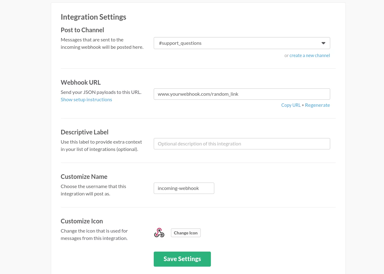 QSM Slack Integration- Slack Integration Settings