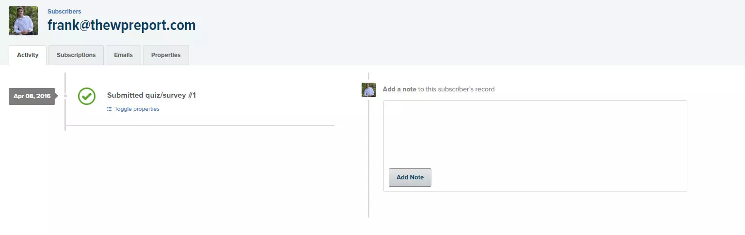 Drip Integration Quiz Settings