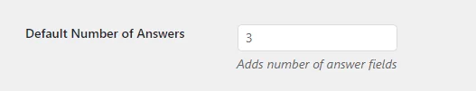 set default answers