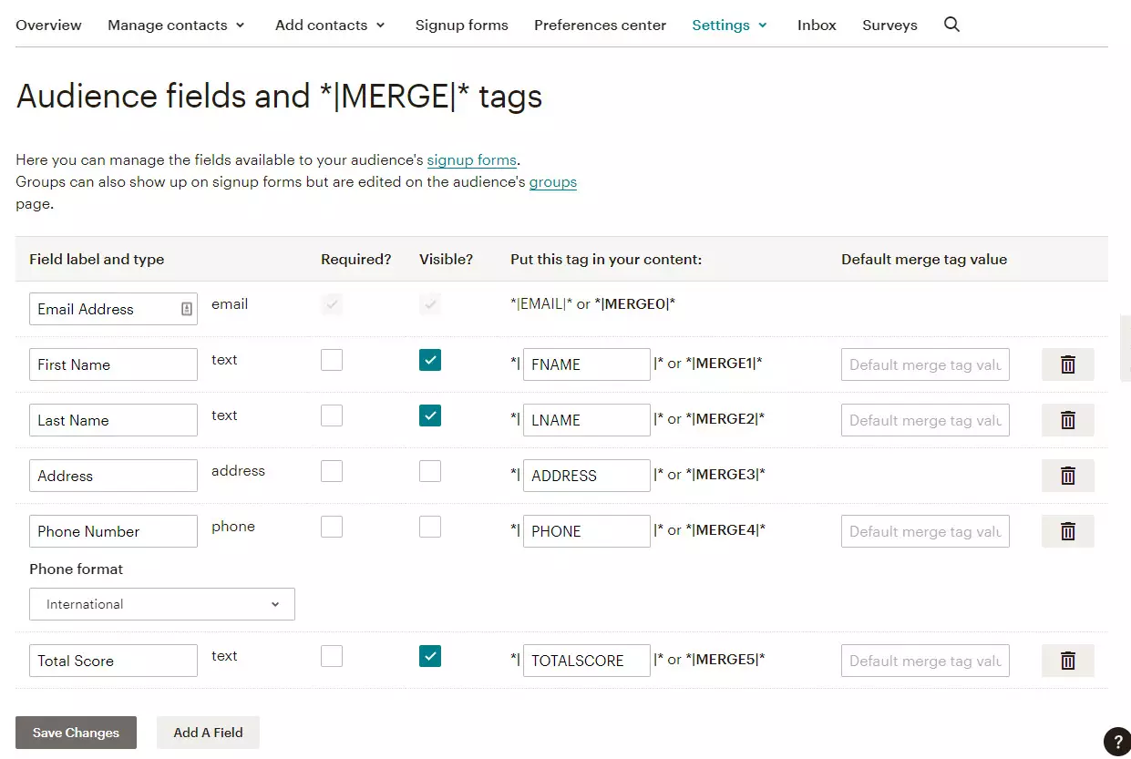 MailChimp Integration Addon - PASSING USER INFORMATION TO MAILCHIMP