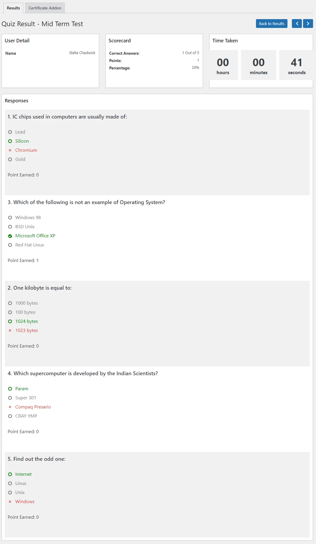 QSM - Gradebook Addon - Quiz Results - Updated 2021