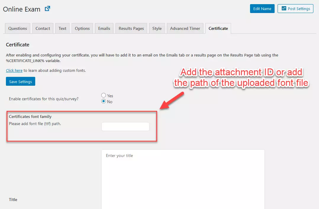 QSM Certificate Addon Add File Path