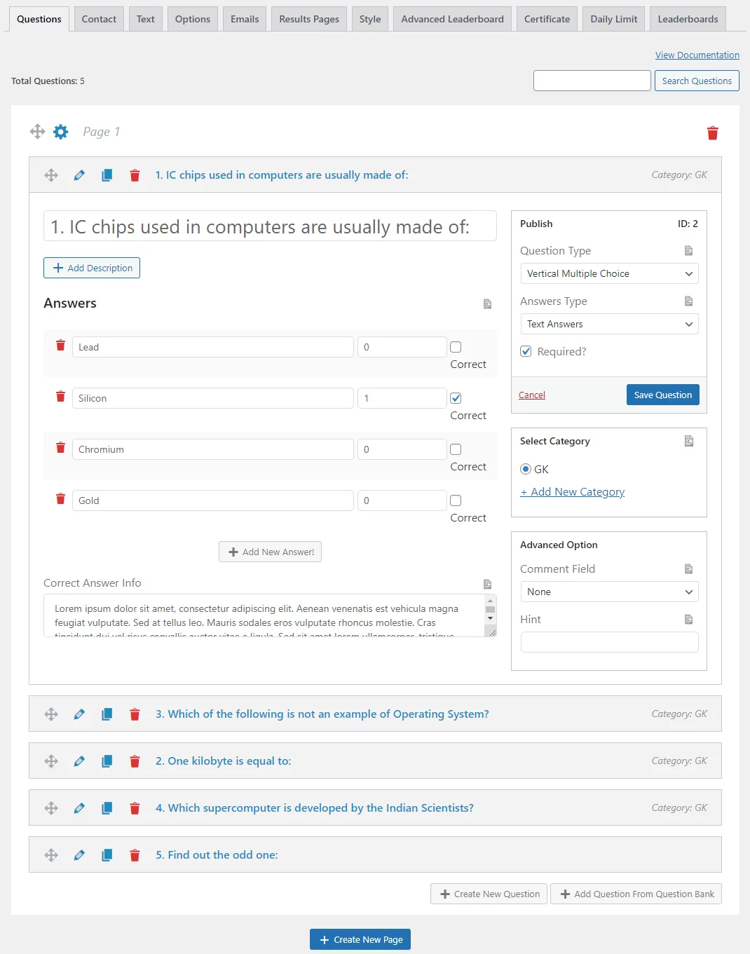 Quick Start Guide - Creating Questions - Updated 2021
