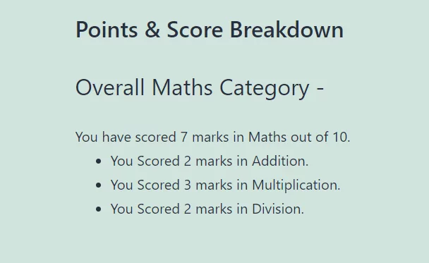 Get Detailed Multidimensional Results Maths Score