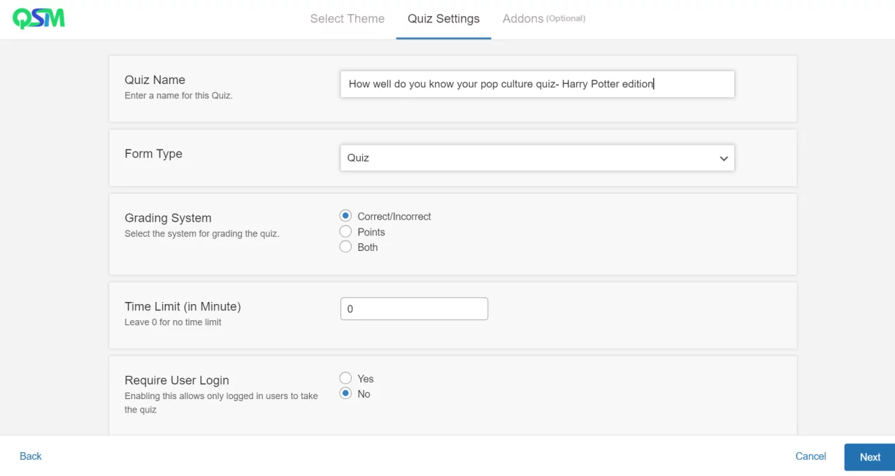 Create a Pop Culture Quiz- Creating the quiz