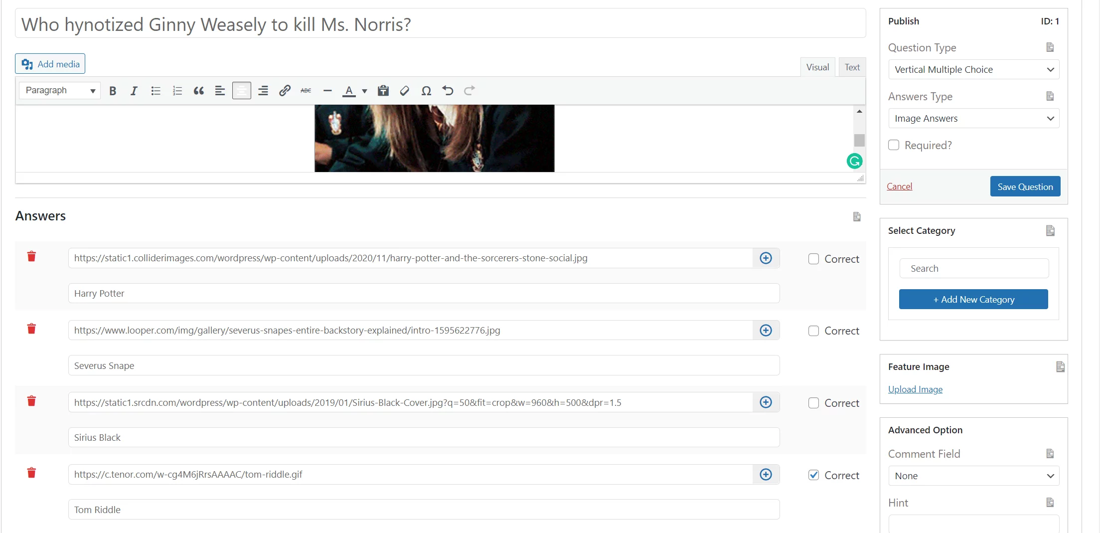 Create a Pop Culture Quiz- Creating the quiz
