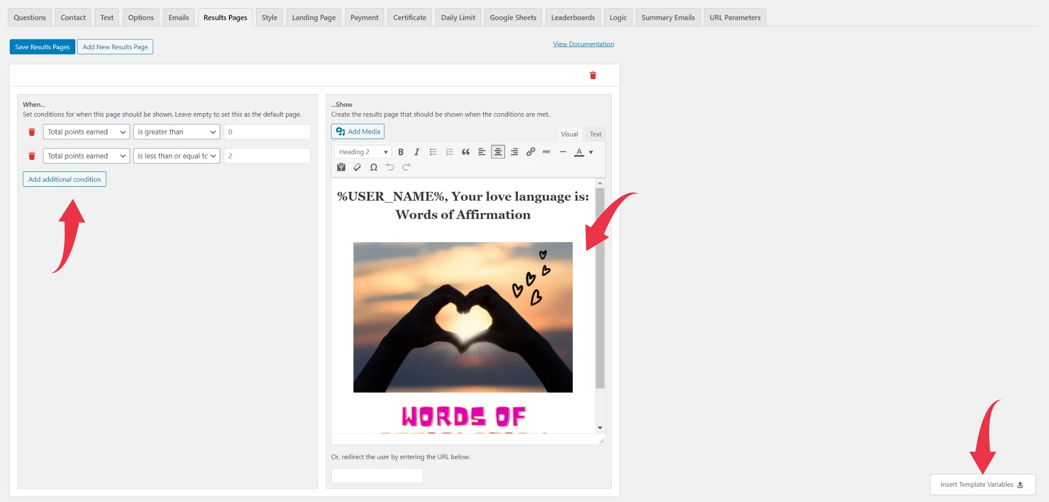 How to create an attractive quiz results page- QSM features