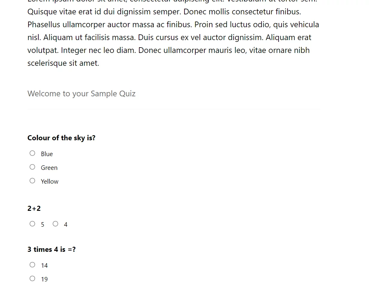 Quiz Embed: 4 best ways- By adding the quiz to the Post