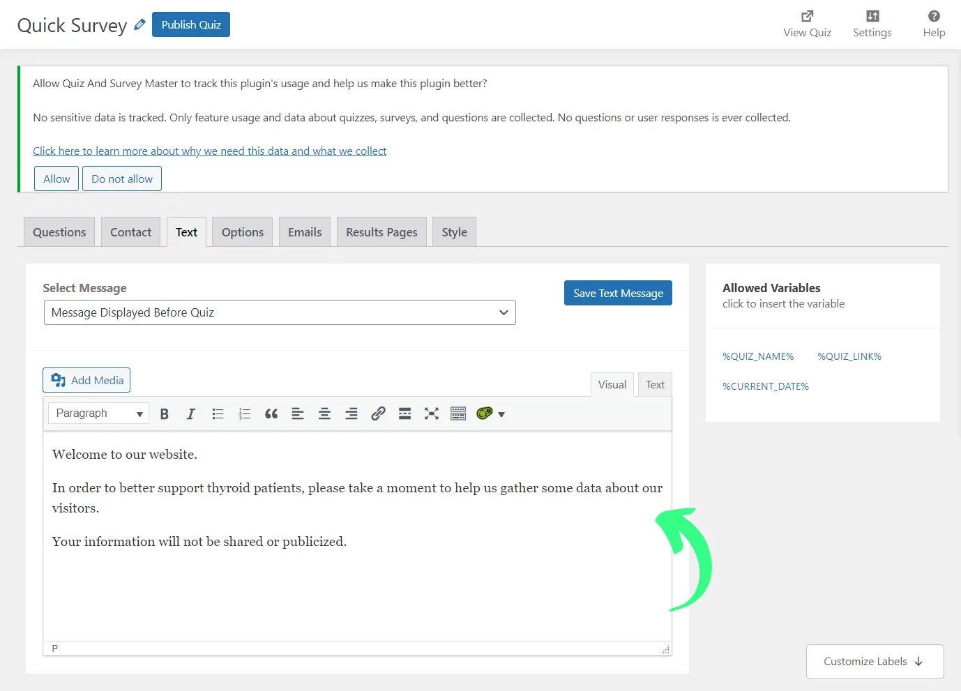 Ways to use Quizzes and Survey for Health Websites