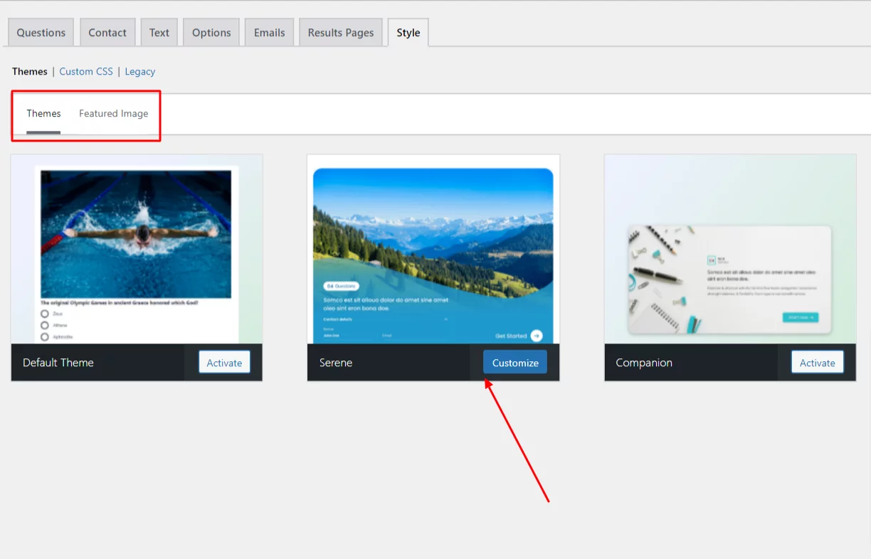 How to create a vocabulary quiz- Customizing Tabs