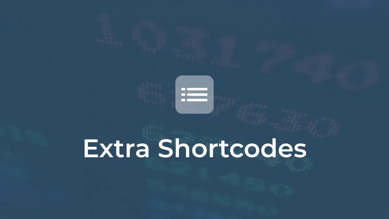 extra shortcodes